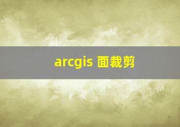 arcgis 面裁剪